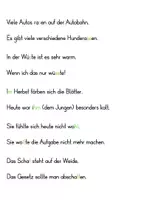 Vorschau - Arbeitsblätter - Kurze + lange Vokale - Doppelung + Dehnung - Klasse 3-6 - Sätze - Seite 3