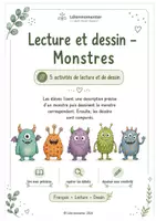 Vorschau - Arbeitsblätter - Lecture et dessin - Monstres - Deckblatt