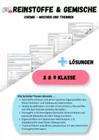 Vorschau - Stundenentwürfe - Reinstoffe und Gemische – Homogen & Heterogen - Deckblatt