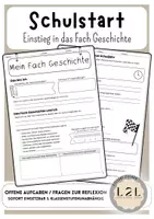 Vorschau - Arbeitsblätter - Einstieg in das Fach Geschichte - Reflexion zu Schuljahresbeginn -Vorwissen, Erwartungen und Lernziele reflektieren - Deckblatt