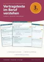 Vorschau - Arbeitsblätter - Arbeitsvertrag AGB Vertragstexte verstehen Deutsch Berufsschule Arbeitsblätter - Seite 1