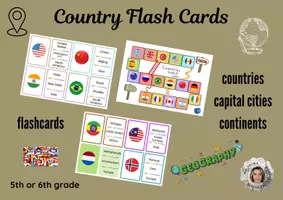 Vorschau - Spiele - Countries & Capitals | Flashcards - Deckblatt