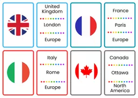 Vorschau - Spiele - Countries & Capitals | Flashcards - Seite 3