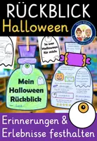 Vorschau - Stundenentwürfe - Halloween Rückblick Steckbriefe Reflexion Grundschule - Deckblatt