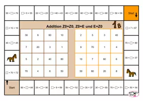 Vorschau - Arbeitsblätter - Materialpaket Spiele und AB Addition / Subtraktion bis 100 ohne ZÜ - Seite 2
