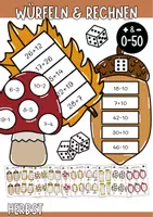 Vorschau - Arbeitsblätter - Mathespiele Herbst - 10 Würfelspiele (Addition und Subtraktion) - Deckblatt