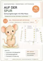 Vorschau - Arbeitsblätter - Auf der Spur – 10 Schwungübungen | Graphomotorik & Stiftführung - Deckblatt