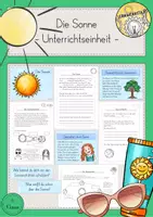 Vorschau - Stundenentwürfe - Sonne Sonnensystem Unterrichtseinheit - Deckblatt