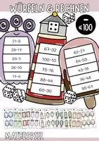 Vorschau - Arbeitsblätter - Mathespiele: Würfeln & Rechnen - Subtraktion bis 100 - Deckblatt