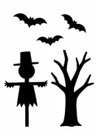 Vorschau - Mal- und Bastelvorlagen - Herbst- & Halloween-Sonnenuntergang – Kunstprojekt - Seite 1