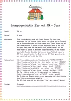 Vorschau - Arbeitsblätter - Zoo: Lesespurgeschichte mit QR-Code (Leseverstehen) - Deutsch - Kl. 2/3 - Seite 1