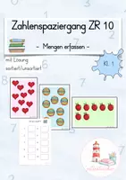Vorschau - Arbeitsblätter - Zahlenspaziergang ZR 10 Mengen erfassen (Kl. 1) - Deckblatt