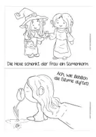 Vorschau - Mal- und Bastelvorlagen - Kostenlos - Malvorlagen Däumelinchen Märchen - Seite 1