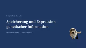 Vorschau - Unterrichtsreihen - Unterrichtsreihe: Speicherung und Expression - Deckblatt