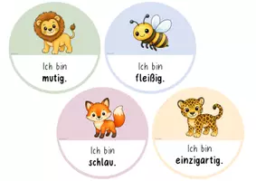 Vorschau - Bildkarten - Affirmationskarten fürs Klassenzimmer - Seite 1