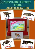 Vorschau - Fördermaterial/Inklusion - Abschreibkarten: Tiernamen - Deckblatt