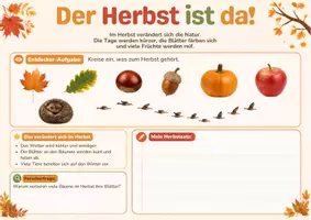 Vorschau - Arbeitsblätter - Der Herbst ist da - Deckblatt