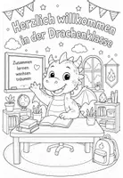 Vorschau - Mal- und Bastelvorlagen - Gemeinschaftsbild Drachenklasse - Deko (1. - 4. Klasse ) - Seite 1