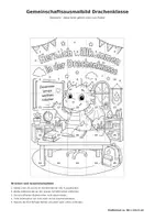 Vorschau - Mal- und Bastelvorlagen - Gemeinschaftsbild Drachenklasse - Deko (1. - 4. Klasse ) - Seite 3