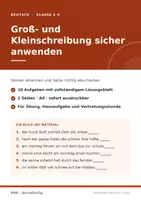 Vorschau - Arbeitsblätter - Groß- und Kleinschreibung sicher anwenden - Seite 1