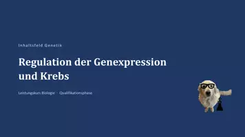 Vorschau - Unterrichtsreihen - Unterrichtreihe: Genetische Regulation und Krebs - Deckblatt