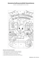 Vorschau - Mal- und Bastelvorlagen - Gemeinschaftsbild Hasenklasse - Deko (1. - 4. Klasse) - Seite 3