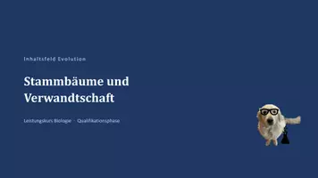 Vorschau - Unterrichtsreihen - Unterrichtsreihe: Verwandtschaft und Stammbäume der Evolution - Deckblatt