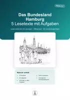 Vorschau - Arbeitsblätter - Bundesland Hamburg – 5 Lesetexte mit Aufgaben | Leseverständnis Klasse 3–4 - Deckblatt