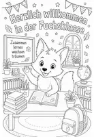 Vorschau - Mal- und Bastelvorlagen - Gemeinschaftsbild Fuchsklasse - Deko (1. -4. Klasse) - Seite 1