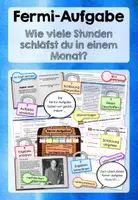 Vorschau - Stundenentwürfe - Fermi-Aufgabe (Stunden Schlaf im Monat) - Komplettpaket - Deckblatt