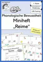 Vorschau - Arbeitsblätter - Phonologische Bewusstheit: Reime - Miniheft - Deckblatt