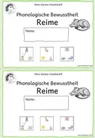 Vorschau - Arbeitsblätter - Phonologische Bewusstheit: Reime - Miniheft - Seite 1