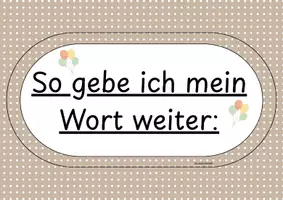 Vorschau - Poster - Wortweitergabe Wortschatzerweiterung - Deckblatt