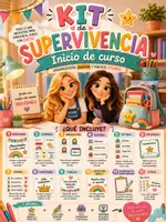 Vista previa - Decoración del aula - 🎒KIT DE SUPERVIVENCIA · INICIO DE CURSO ✏️📚 - Portada
