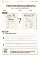 Vorschau - Arbeitsblätter - Österreichischer Nationalfeiertag Arbeitsblatt Klasse 9–10 - Deckblatt