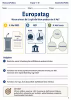 Vorschau - Arbeitsblätter - Europatag Arbeitsblatt Klasse 9–10 - Deckblatt