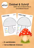 Voorbeeld - Dobbel & Schrijf - Herfst - Paddenstoel - Voorblad