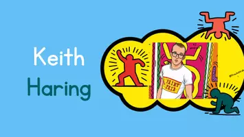 Vorschau - Mal- und Bastelvorlagen - Buchstaben nach Keith Haring - Kunstunterricht - Schulstart - Seite 1