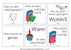 Vorschau - Spiele - Kennenlernspiel, erzähle etwas über dich - Schulanfang - Seite 1