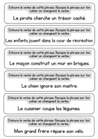 Aperçu - Feuilles d'exercices - Changer le verbe d'une phrase - exerercie rituel - Page 1