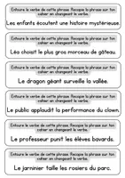 Aperçu - Feuilles d'exercices - Changer le verbe d'une phrase - exerercie rituel - Page 2