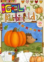 Vorschau - Arbeitsblätter - Kunst Herbst Igel im Kürbisfeld - Deckblatt