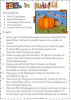Vorschau - Arbeitsblätter - Kunst Herbst Igel im Kürbisfeld - Seite 1