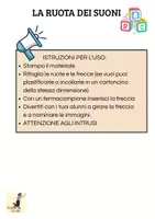 anteprima - Materiale di supporto/inclusione - La ruota dei suoni - consapevolezza fonologica - Pagina di copertina