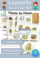 Vorschau - Arbeitsblätter - Materialpaket - Erstleser - zu Hause / wohnen / Möbel & Räume - DaZ/DaF / Deutsch / Sachunterricht - Seite 1