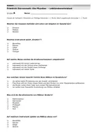 Vorschau - Test - Lektüretest - Die Physiker Dürrenmatt - Lesetest mit Lösung Gruppe A und B - Quiz - Seite 1
