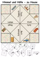 Vorschau - Arbeitsblätter - Himmel und Hölle: zu Hause / wohnen / Möbel & Räume - DaZ/DaF / Deutsch (flaten/basteln) - Seite 2