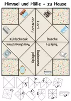 Vorschau - Arbeitsblätter - Himmel und Hölle: zu Hause / wohnen / Möbel & Räume - DaZ/DaF / Deutsch (flaten/basteln) - Seite 3