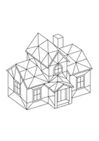 Vorschau - Arbeitsblätter - Polygone ausmalen: zu Hause / wohnen / Möbel & Räume - DaZ/DaF • Deutsch • Kunst - Seite 1