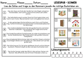 Vorschau - Spiele - Lesespur / Leserätsel: zu Hause / wohnen / Möbel & Räume - DaZ/DaF / Deutsch - Seite 3